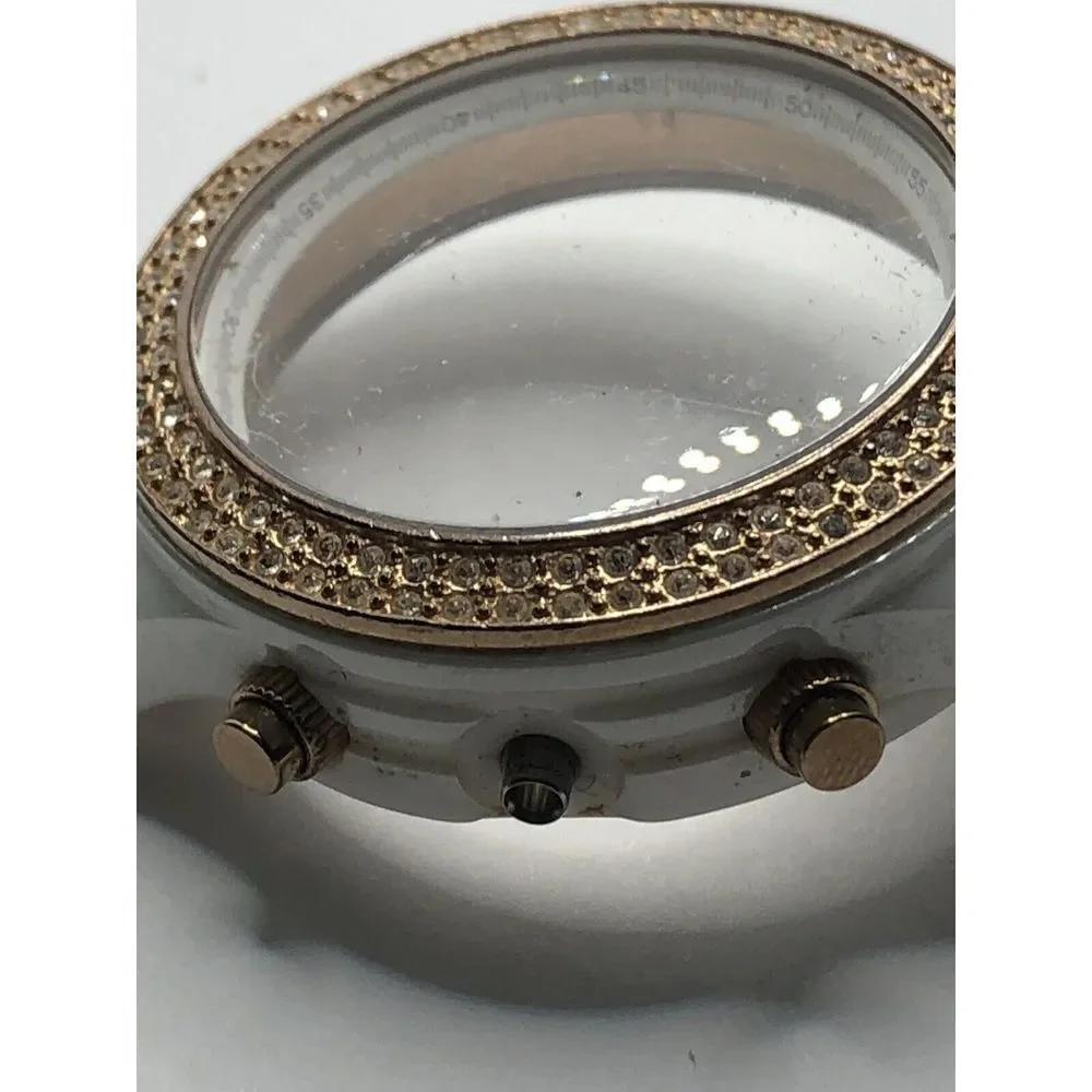 Michael Kors Watch Parts Case 40mm Partial Band White Ceramic 20mm Links GY362